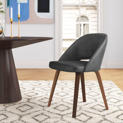 Chaise avec accoudoirs en velours Dahmari