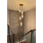 5 - Light Cluster Pendant with Water Pattern Glass for Entryway