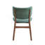Ensemble de mobilier de salle à manger de style Mid-Century moderne avec 2 chaises d'appoint au fini vert et noyer en bois au design épuré et au dossier incurvé-769233203