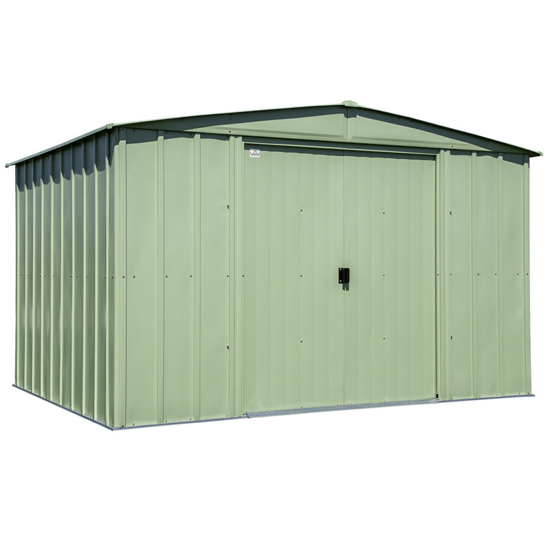 Remise de rangement Classic en acier, 8 x 8, vert sauge, L 99,75 po x P 95,25 po x H 72,9 po, Vert sauge
