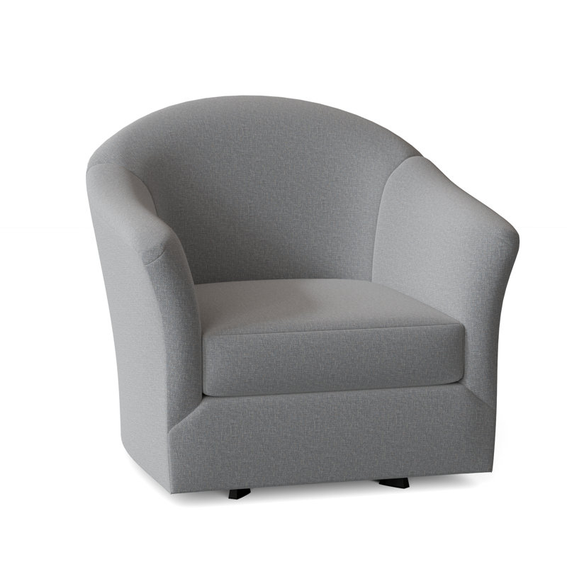 Weston Barrel Chair, Light Blue Performance Fabric; 0851-55