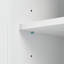 Grande armoire de rangement avec deux tiroirs pour salle de bain / bureau, blanc