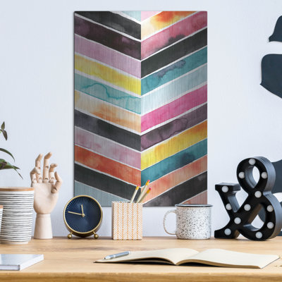 " Vivid Watercolor Chevron II " by Grace Popp