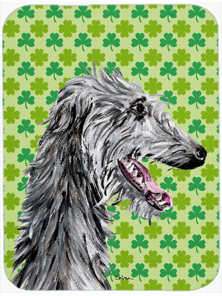 Planche à découper en verre st. à caroline écossais écossais deerhound st. patrick Shamrock Lucky Irish
