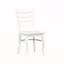 Ensemble de 2 chaises de salle à manger à finition échelle en bois blanc