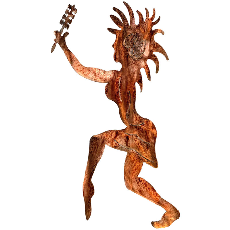 Meyerdirk, art danseur du désert, art mural cuivre, H 20 po x l 10 po x P 0,25 po, Cuivre
