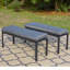 Banc de patio en aluminium avec coussin Craver