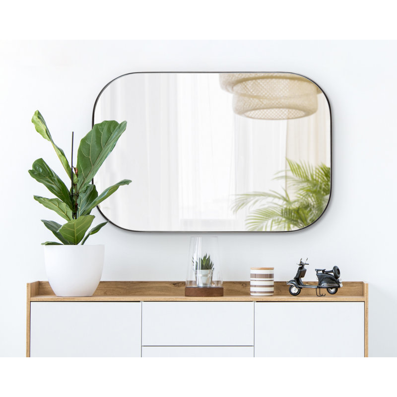 Slade Metal Flat Mirror, 30" x 20", Bronze