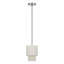 Mini-luminaire suspendu en nickel brossé 1 lumière Holliman-122939864