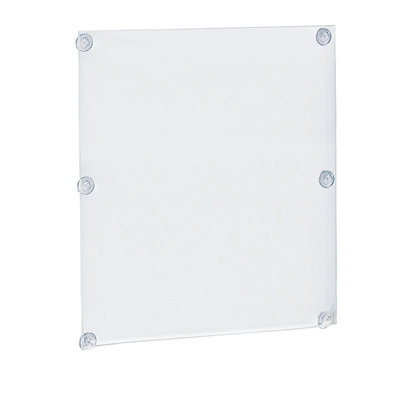 Clear Acrylic Window/Door Sign Holder Frame with Suction Cups 17''W x 22''H, 2-Pack