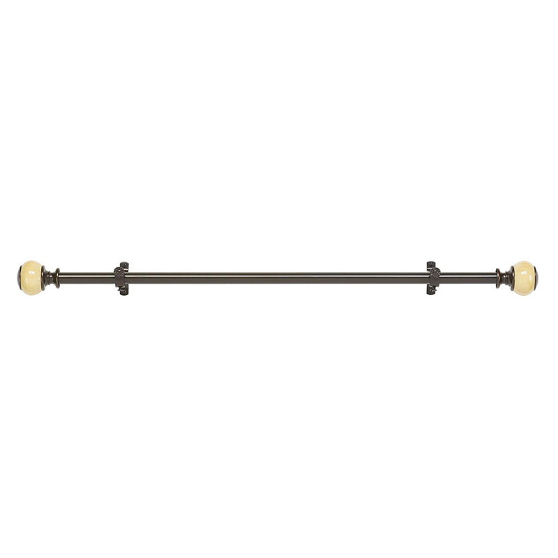 Tringle à rideaux simple Gillon, H 1 po x l 48 po x P 1 po, Bronze / Beige