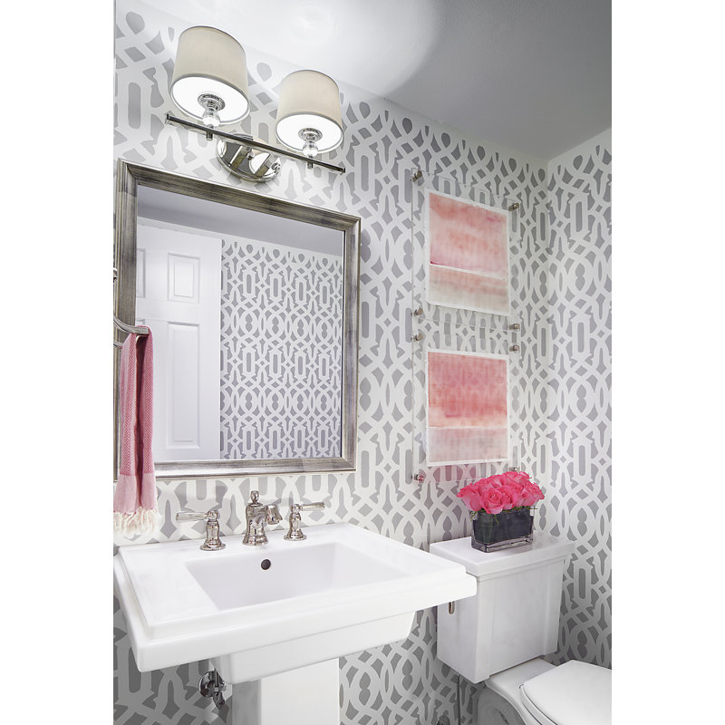 Éclairage pour meuble-lavabo à intensité variable Simran, Nickel poli