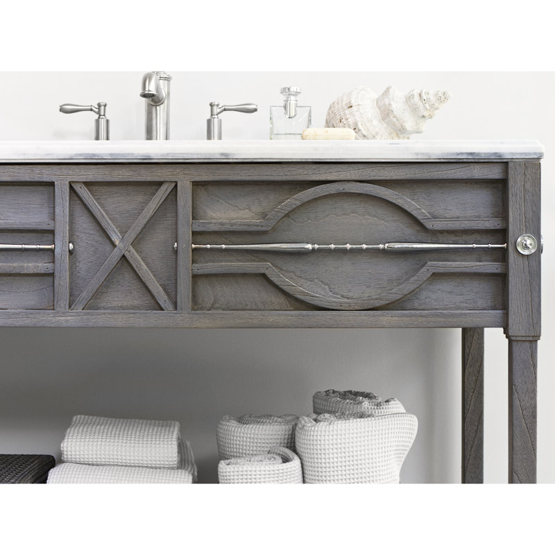 Spindle 48'' W Single Vanity, Weathered Gray