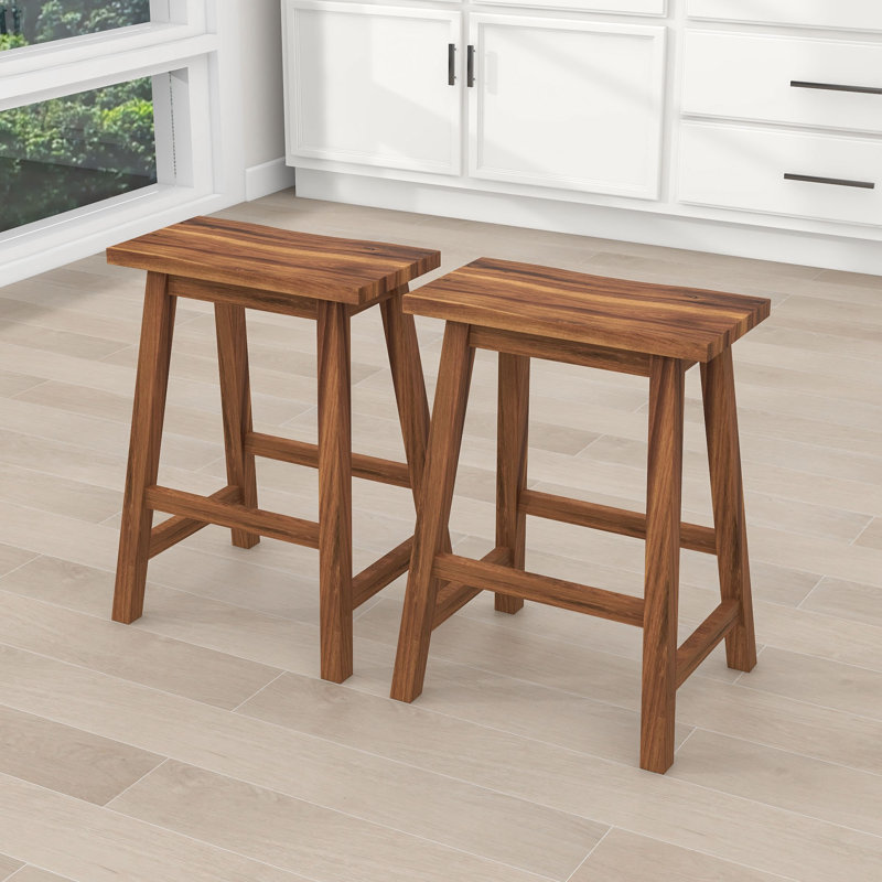 Otmar Solid Wood Counter Stool, Walnut