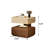 19.69"W Vintage Luxury Multi-layer Modular Floating Nightstand With Motion Sensor Led Light Harmonious Layered Tone Combination