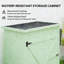 Fir Wood Garden Storage Shed 75cm L x 56cm W x 115cm H with Shelves, Bolt Latch and Tilt Roof in Natural Wood - Small Outdoor Tool Cabinet with Asphalt Felt Waterproofing-129162038