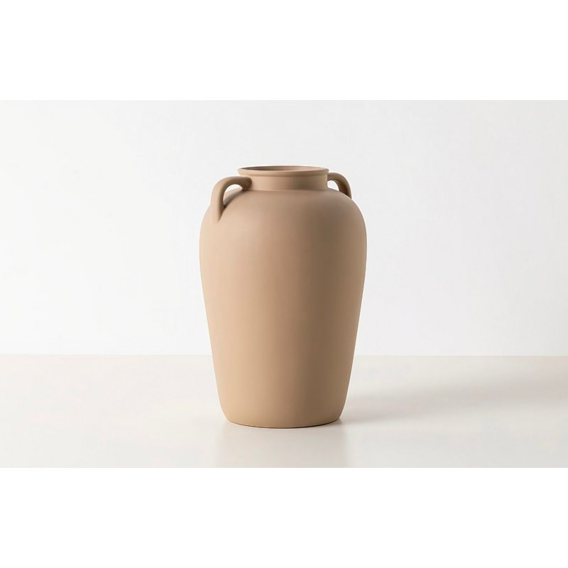Cristela Ceramic Table Vase, 27cm H x 18cm W x 18cm D, Cream