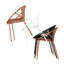 Chaises de patio 2, orange. Empilable avec art moderne simple. Pieds en métal + plastique. Support solide de 300 lb. Courbe ergonomique pour plus de confort. Dossier respirant. Plastique imperméable. L 24,94 po x-122017060