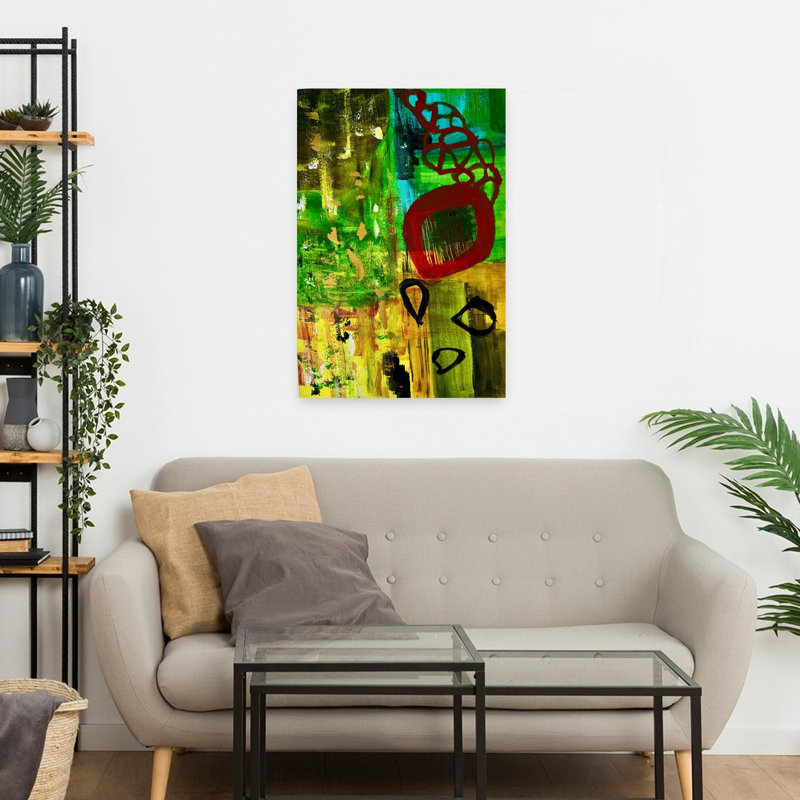 Art contemporain, art contemporain abstrait, H 24 po x l 16 po