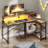 Gaming Desk With Led Strip, Computer Desk With Cpu Stand And Monitor Shelf,l-shaped Writing Desk With Versatile Iron Hooks And Ample Storage Space, Home Office Desk With Built-in Power Outlets-487670571