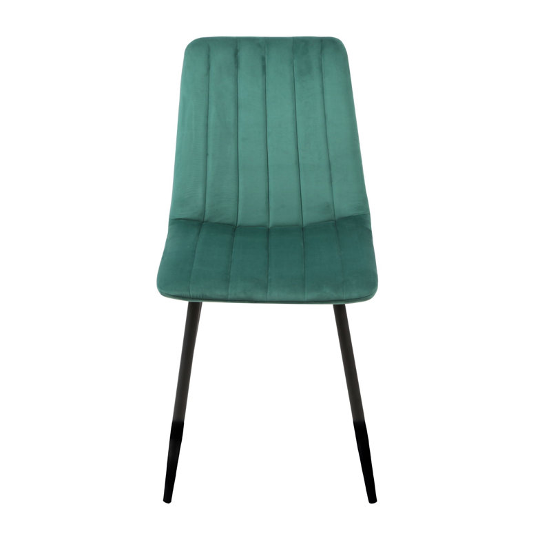 38 cm H Velvet Side Chair in Green