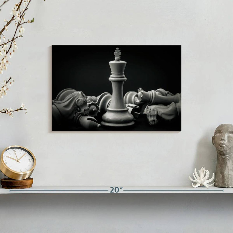 «Chess King», reproduction sur toile, H 8 po x l 12 po x P 1 po