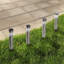 Lampes solaires d'extérieur Pure Garden - 4 lumières DEL en acier inoxydable - Piquets résistants aux intempéries