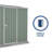 Absco Space Saver 7' W x 3' D Metal Galvanized Steel Weather Resistant Lean-To Storage Shed Pale Eucalypt-111668717