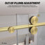 Porte de douche coulissante simple sans cadre en verre brossé de 3/8 po x l 72 po x H 72 po Radiance-134438125
