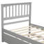 Lit plateforme simple avec lit gigogne, gris - bois massif pour un repos confortable et une bonne nuit de sommeil-1905797526