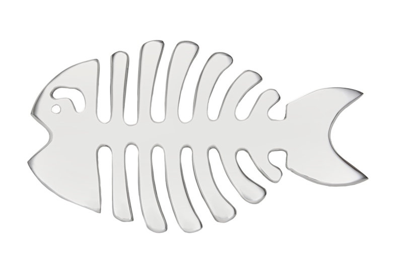 Flint Trivet, H 0,5 po x l 9,75 po x P 5,75 po, Blanc