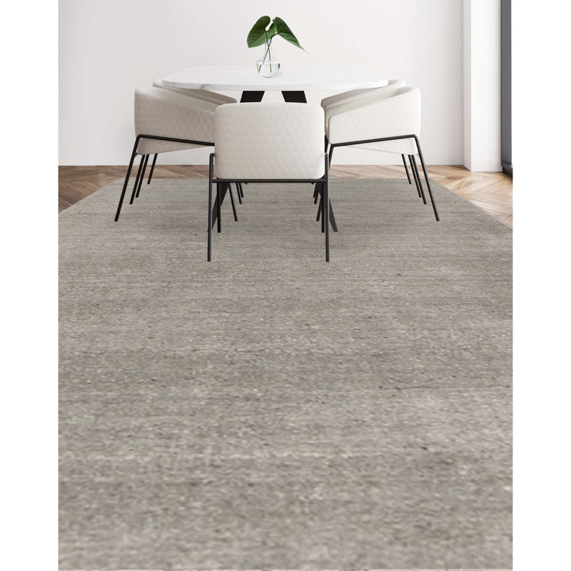 Gabbeh Area Rug in Gray, Rectangle 5'9" x 8'9"