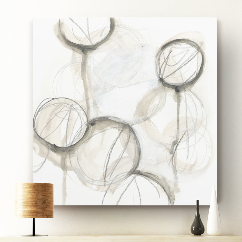 Neutral Lanterns II, peinture sur toile, H 10 po x l 10 po x P 1,5 po, Toile tendue