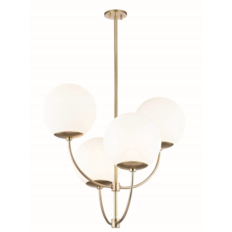 Sanat 4 - Light Tiered Chandelier, Aged Brass