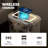 Silver Mirrored Nightstand with Wireless Charging, LED  End Table with Drawer, Modern Side Table with Storage Cabinet