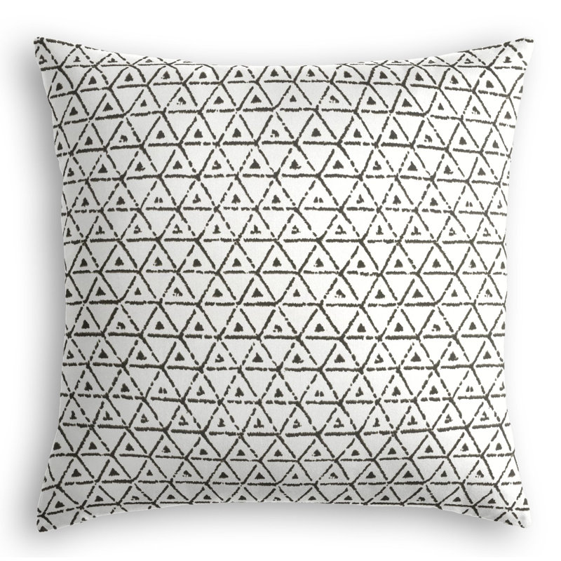 Square Pillow Cover & Insert, 24" x 24", Beige/White