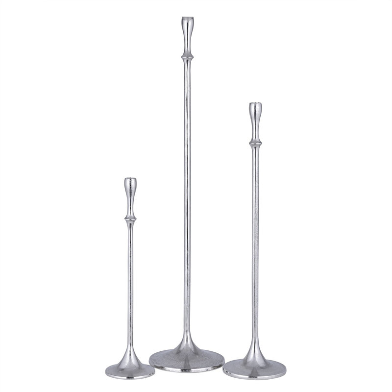 Metal Floor Candlestick, 39" H x 17" W x 17" D