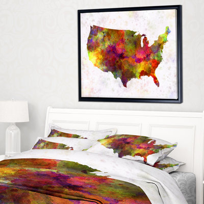 «United States Map in Colors», impression