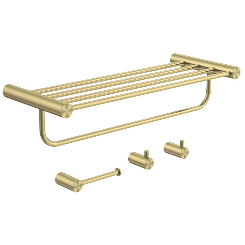 Ensemble de quincaillerie de salle de bain 4 pièces Jive, Or brossé