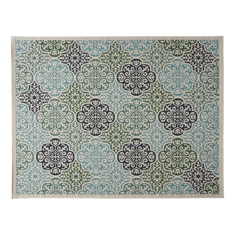 Tapis ivoire rectangulaire en polypropylène, Rectangle 7 pi 10 po x 10 pi