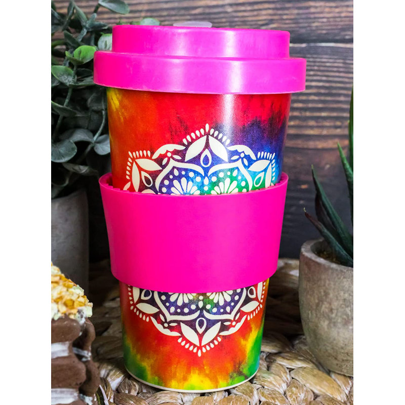 Tasse de voyage en verre de bambou Calliope Wiccan