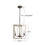 Lustre géométrique à 4 lumières avec accents en bois Albern-461391355