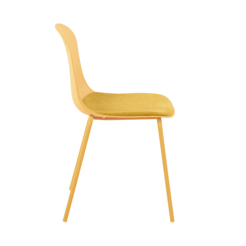 Ensemble de 4 chaises de salle à manger empilables Serena, Jaune, Jaune