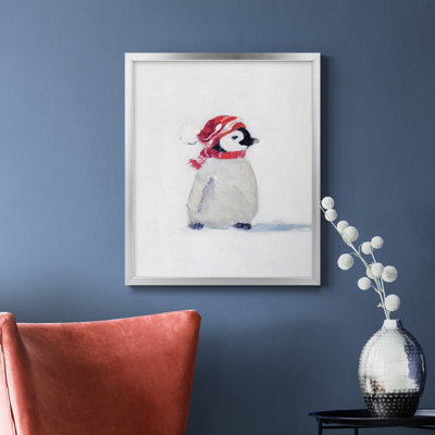 Penguin Play I Premium Framed Canvas - Ready to Hang