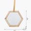 Miroir hexagonal, miroir à cadre en bois pour la maison-460422678