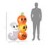 Décoration d'Halloween gonflable fantôme et citrouille 5 pi Spooky, affichage extérieur de jardin à DEL, imperméable
