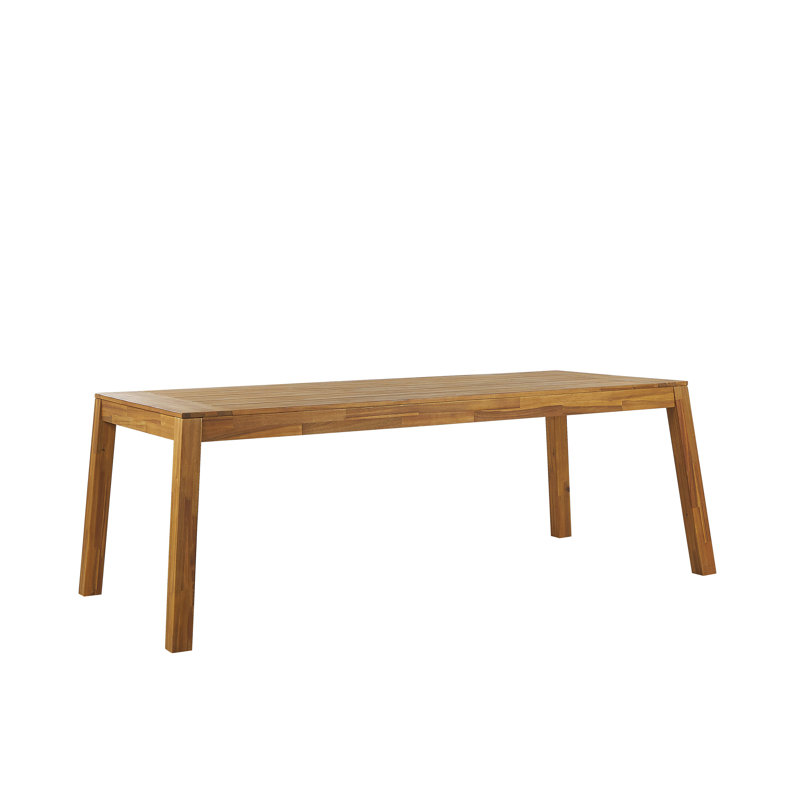Belisma Rectangular Acacia Solid Wood Outdoor Dining Table - 90 cm W 210 cm D