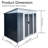 6ftx4ft Pent Roof Grey Outdoor Storage Shack - Crafted From Persevering Galvanized Steel & Aluminum Alloy, , Meets Demands For Garden Tools, Furnishings, Bicycles Shed With Comprised Of Resilient