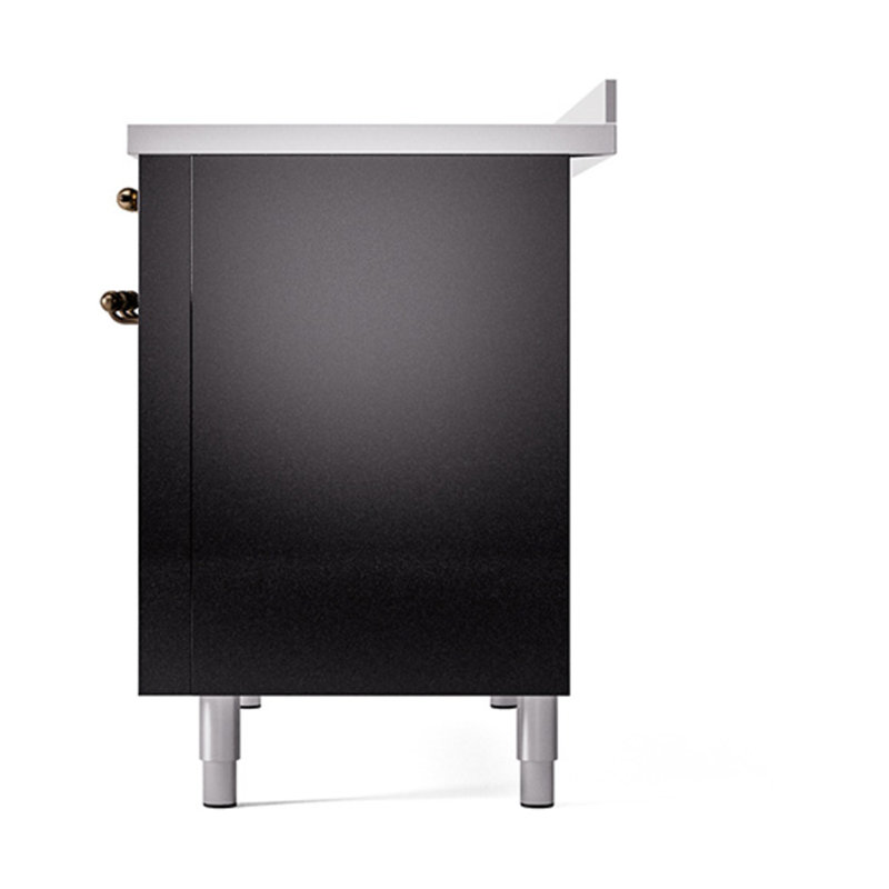 ILVE Nostalgie II Noblesse 48 po à induction, Noir brillant / bruni