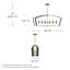 Lustre linéaire à cadre ouvert 40 lumières 6 lumières 40 "-683752286